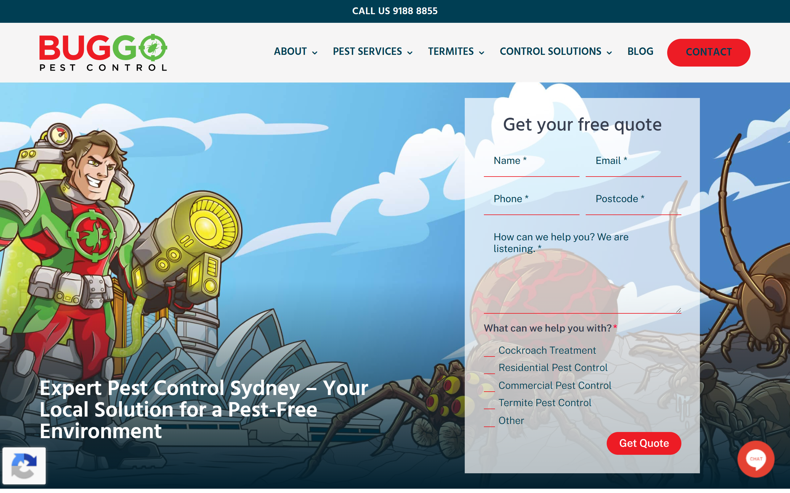 Buggo Pest Control homepage