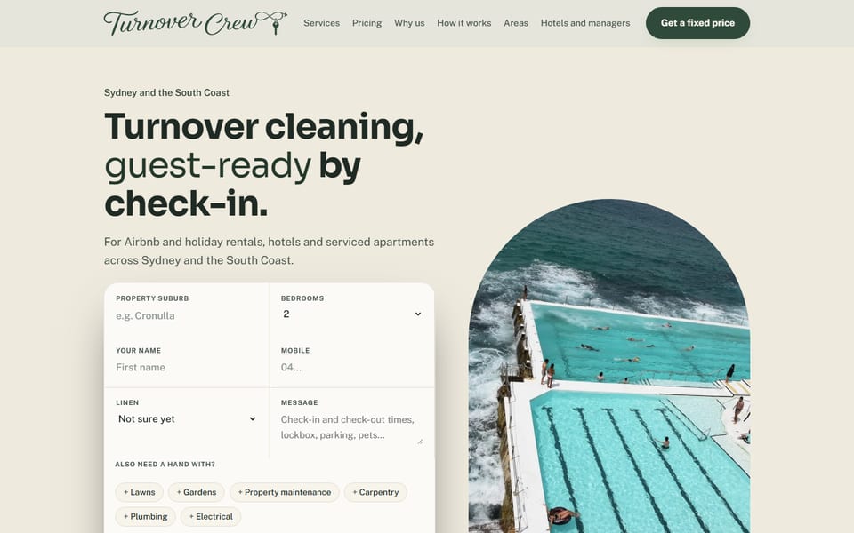 Turnover Crew website